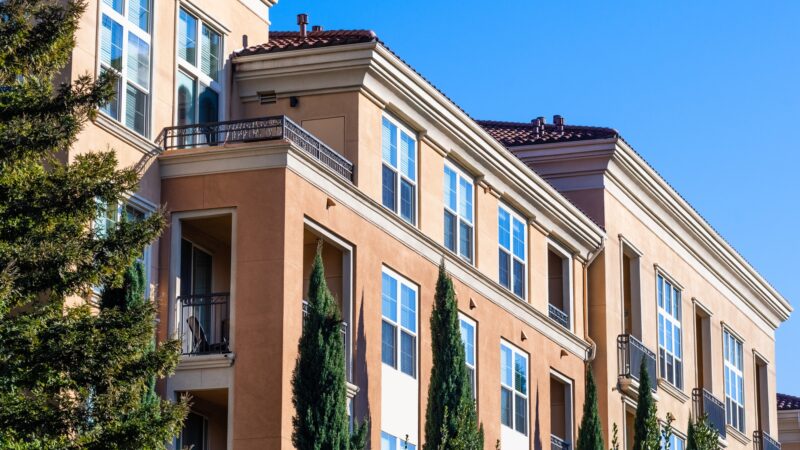 Facade of apartment building