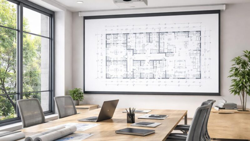 découvrez nos plans d’aménagement de bureaux projetés avec précision grâce aux vidéoprojecteurs epson, pour une visualisation claire et interactive de vos espaces professionnels.