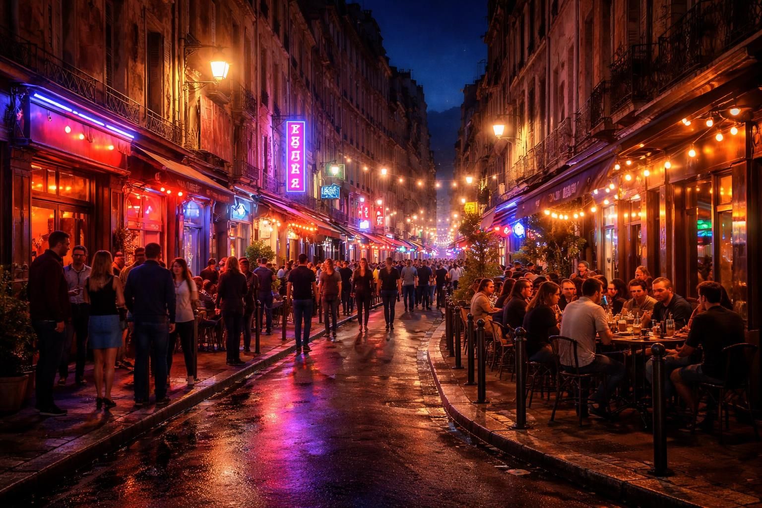 Explorez la vie nocturne du quartier chaud de Marseille 14ème