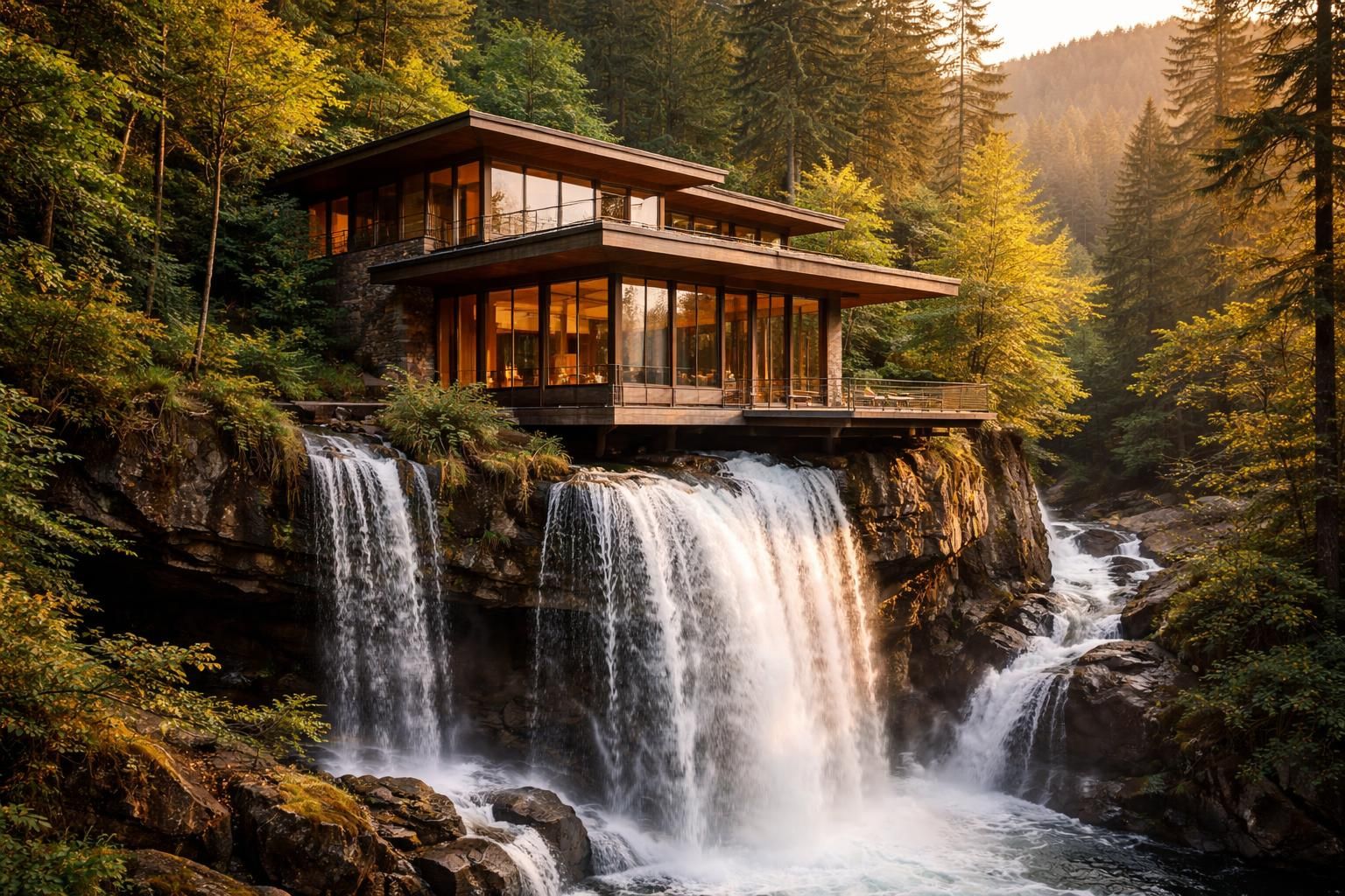La maison sur la cascade : une œuvre d&rsquo;art à la croisée de l&rsquo;architecture et de la nature