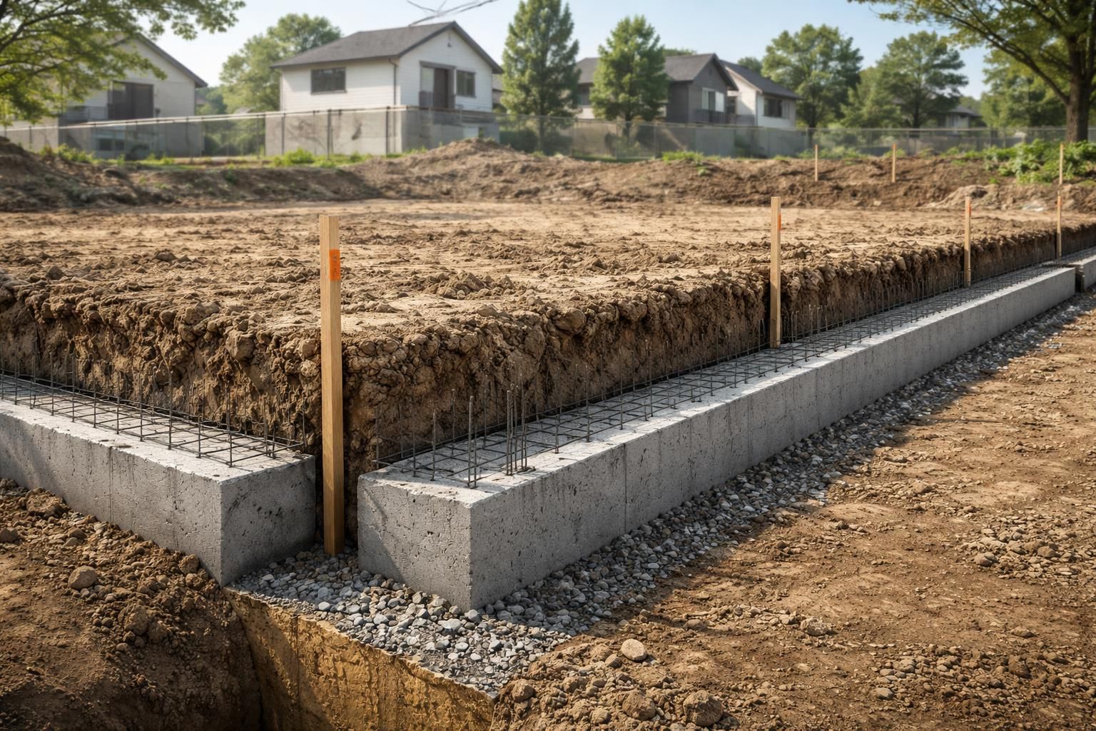 Semelles de fondation en limite de propriété : guide pratique pour les architectes