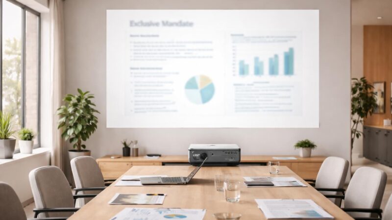 découvrez comment un mandat exclusif gagne en impact lorsqu'il est présenté avec un vidéoprojecteur acer, alliant clarté et professionnalisme pour mieux convaincre.