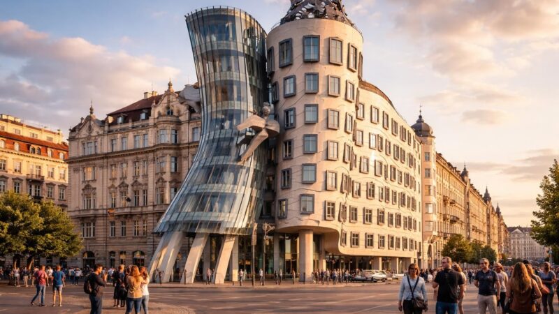 découvrez la maison dansante à prague, un chef-d'œuvre architectural moderne incontournable pour les amateurs d'art et de design, alliant créativité et histoire dans un cadre unique.